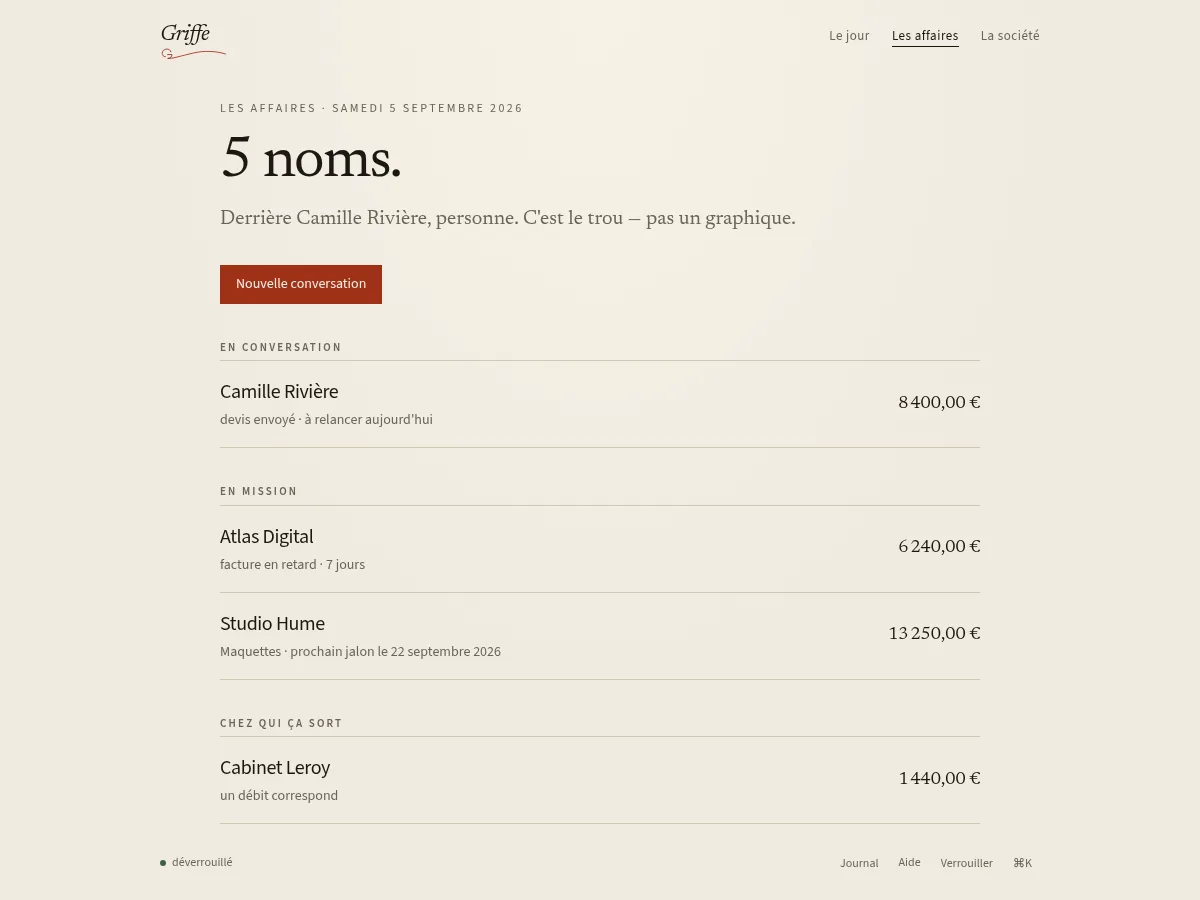 Griffe — la lettre du matin — visuel 2