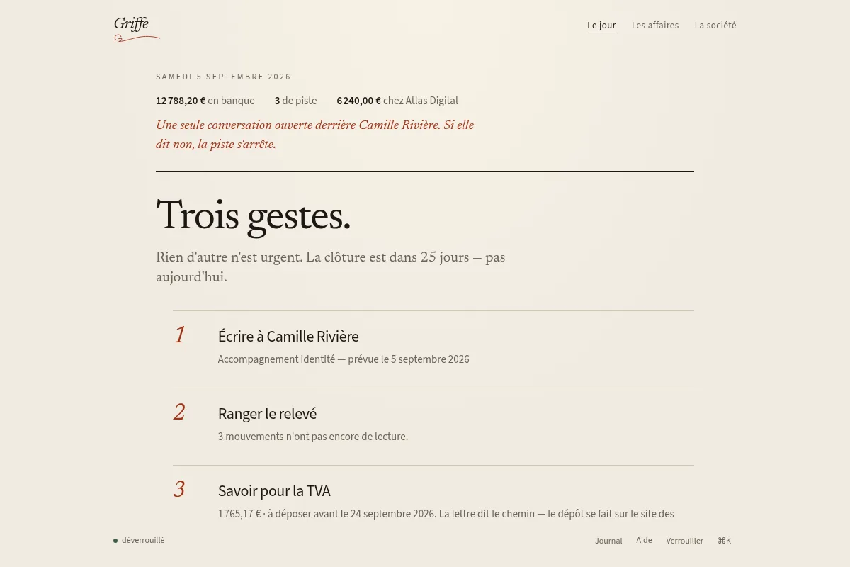 Griffe — la lettre du matin