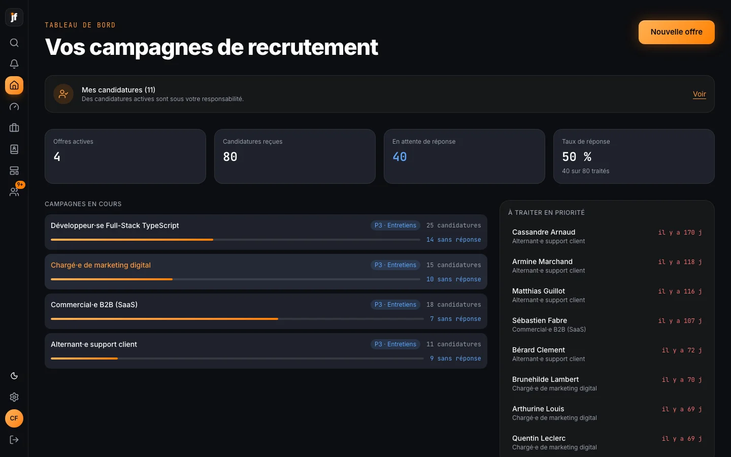 JobFoundry — recrutement sans ghosting
