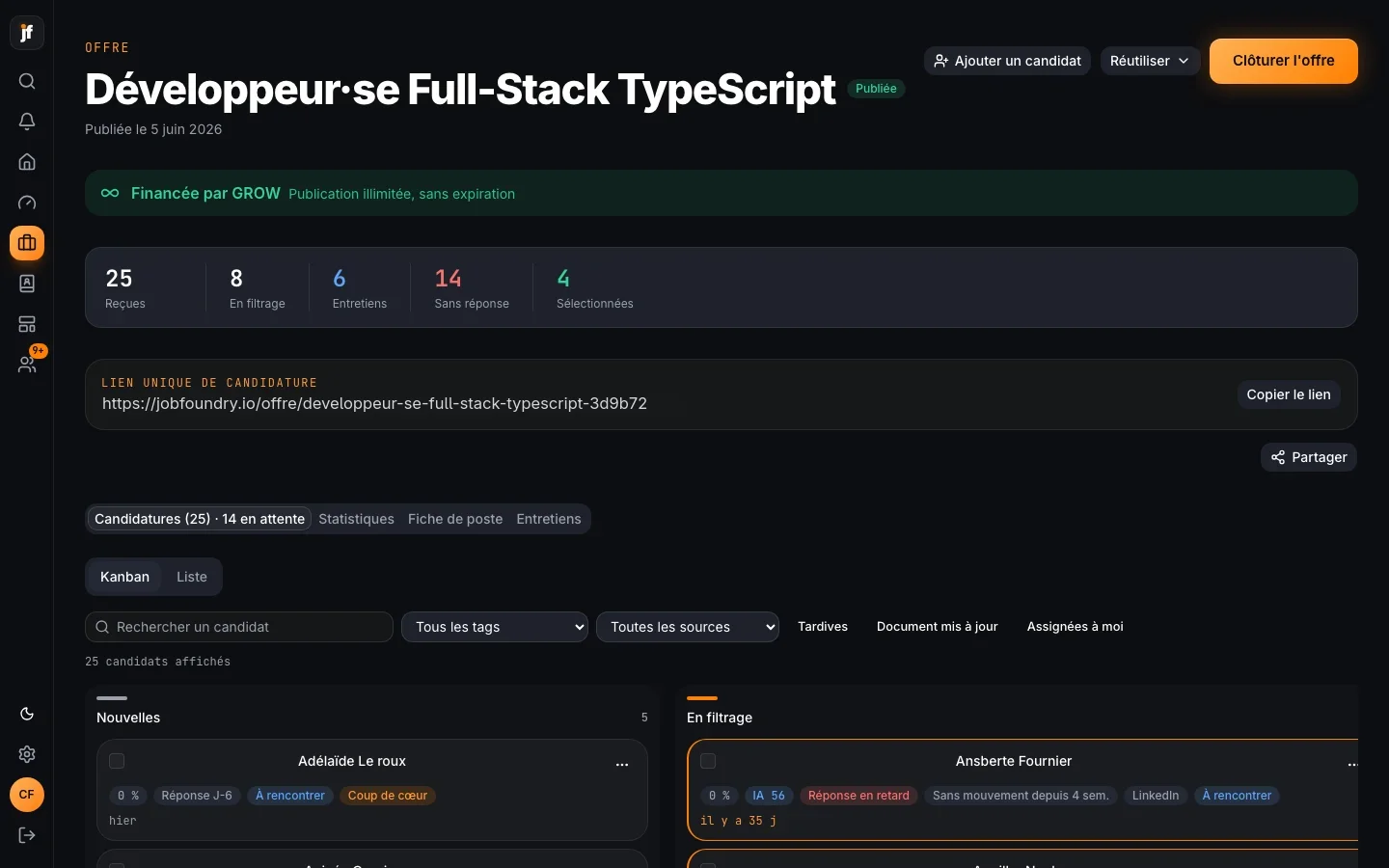 JobFoundry — recrutement sans ghosting — visuel 2